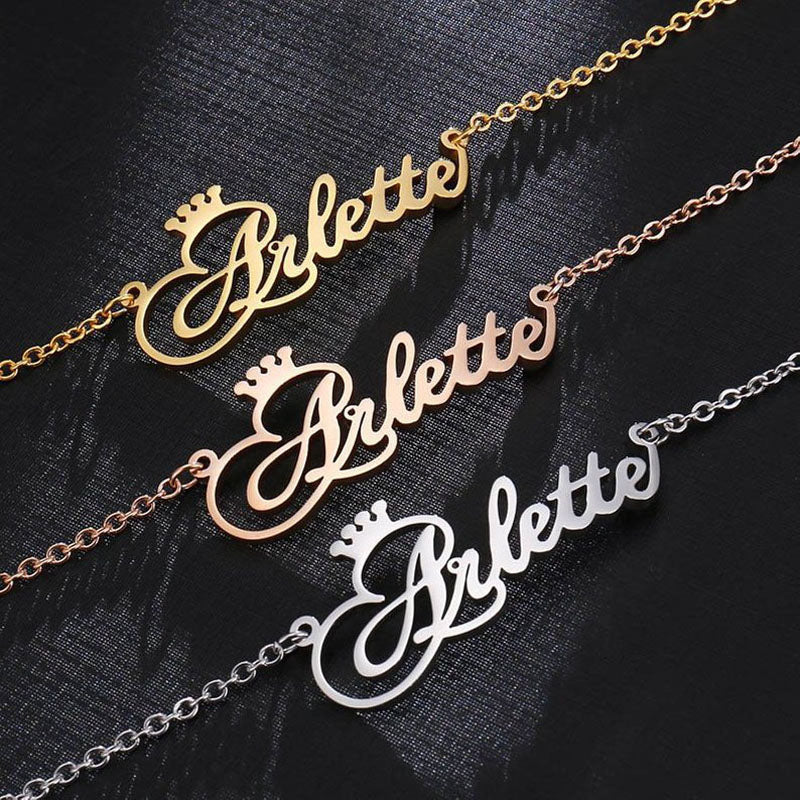 Custom Name Necklace – Personalized Gift for Her 💖 | Gold, Rose Gold & Silver