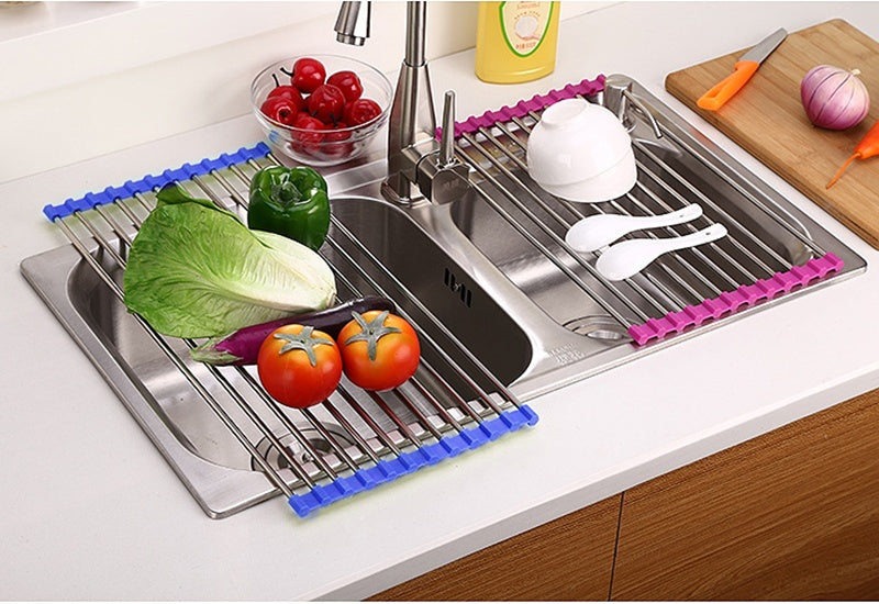 Foldable Sink Drying Rack – Space Saving Kitchen Organizer”